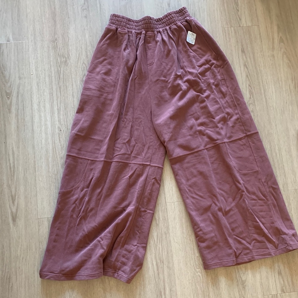 NWT free people oversized wide leg sweatpants!